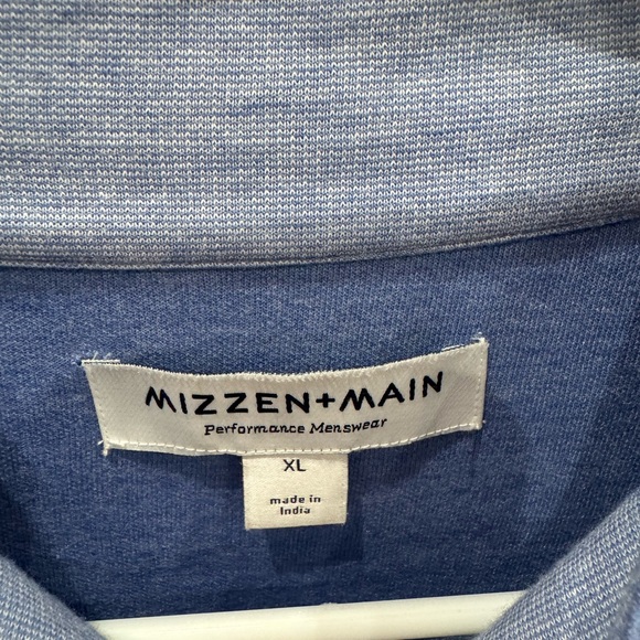 Mizzen+Main Men's Zip-Up Sweater in Blue - Picture 3 of 3